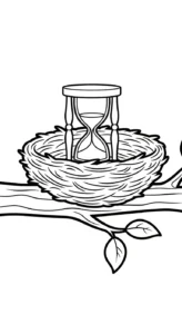 coloriage Sablier pour enfant de 5 ans