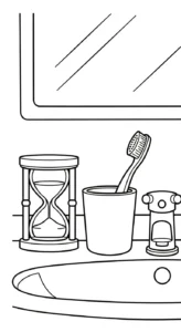 coloriage Sablier à imprimer gratuitement