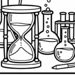 coloriage Sablier à imprimer pour enfant de 2 ans
