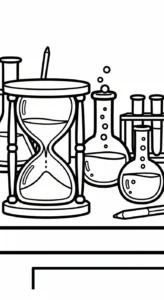 coloriage Sablier à imprimer pour enfant de 2 ans