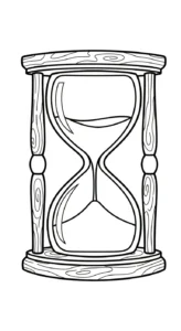 image de coloriage Sablier pour enfant
