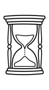 coloriage Sablier à imprimer pour enfant de 3 ans