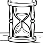 coloriage Sablier pour enfants a imprimer