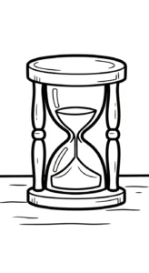 coloriage Sablier pour enfants a imprimer