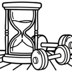 coloriage Sablier à imprimer pour enfant de 8 ans