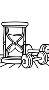 coloriage Sablier à imprimer pour enfant de 8 ans