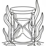 coloriage Sablier à imprimer pour enfants