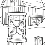 coloriage Sablier educatif pour enfant