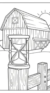 coloriage Sablier educatif pour enfant
