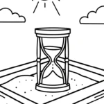 coloriage Sablier pour enfant de 3 ans