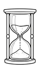 coloriage Sablier à imprimer gratuitement