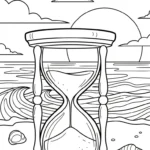 coloriage Sablier gratuit pour enfants