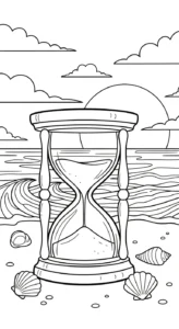 coloriage Sablier gratuit pour enfants