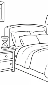 coloriage Sablier a colorier en ligne gratuitement