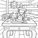 coloriage Sablier pour enfant de à imprimer