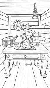 coloriage Sablier pour enfant de à imprimer