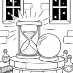 coloriage Sablier pour enfant à imprimer