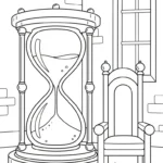 imprimer coloriage Sablier pour enfant