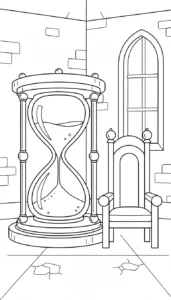 imprimer coloriage Sablier pour enfant