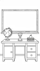 coloriage Sablier à imprimer pdf gratuit