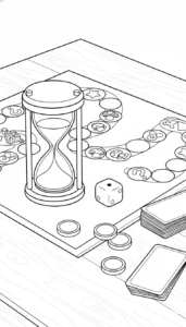 coloriage Sablier a colorier en ligne gratuitement