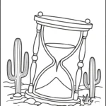 coloriage Sablier a imprimer gratuitement