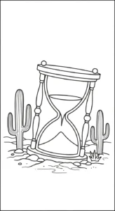 coloriage Sablier a imprimer gratuitement