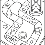 coloriage Sablier pour enfants a imprimer gratuit