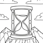 coloriage Sablier à imprimer pour enfant de 4 ans