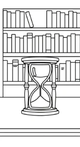 coloriage Sablier de pour enfants