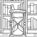 coloriage Sablier pour enfant de 10 ans