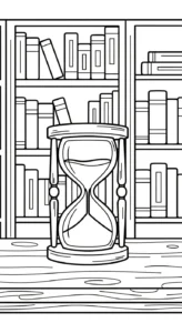 coloriage Sablier pour enfant de 10 ans