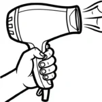 coloriage Sèche cheveux gratuit