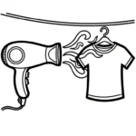 coloriage Sèche cheveux à imprimer pour enfant de 6 ans