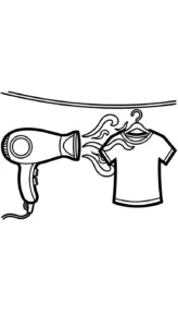 coloriage Sèche cheveux à imprimer pour enfant de 6 ans