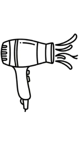 imprimer coloriage Sèche cheveux pour enfant