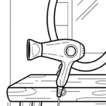 coloriage Sèche cheveux à imprimer gratuit
