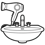 coloriage Sèche cheveux pour enfant
