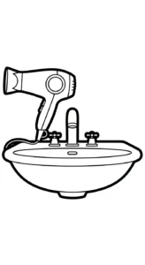 coloriage Sèche cheveux pour enfant