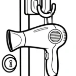 coloriage Sèche cheveux à imprimer pdf