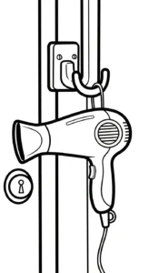 coloriage Sèche cheveux à imprimer pdf