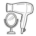 coloriage Sèche cheveux et dessin a imprimer