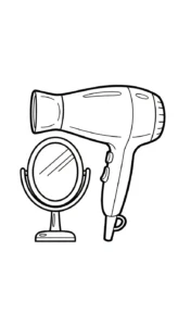 coloriage Sèche cheveux et dessin a imprimer