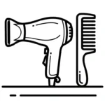 image pour coloriage Sèche cheveux enfant