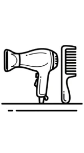 image pour coloriage Sèche cheveux enfant