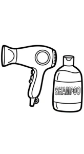 image de coloriage Sèche cheveux pour enfant
