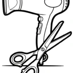 coloriage Sèche cheveux pour enfant de 2 ans