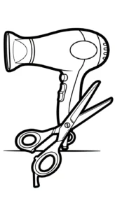 coloriage Sèche cheveux pour enfant de 2 ans