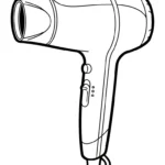 coloriage Sèche cheveux pour enfants à télécharger