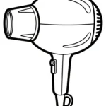 coloriage Sèche cheveux a imprimer